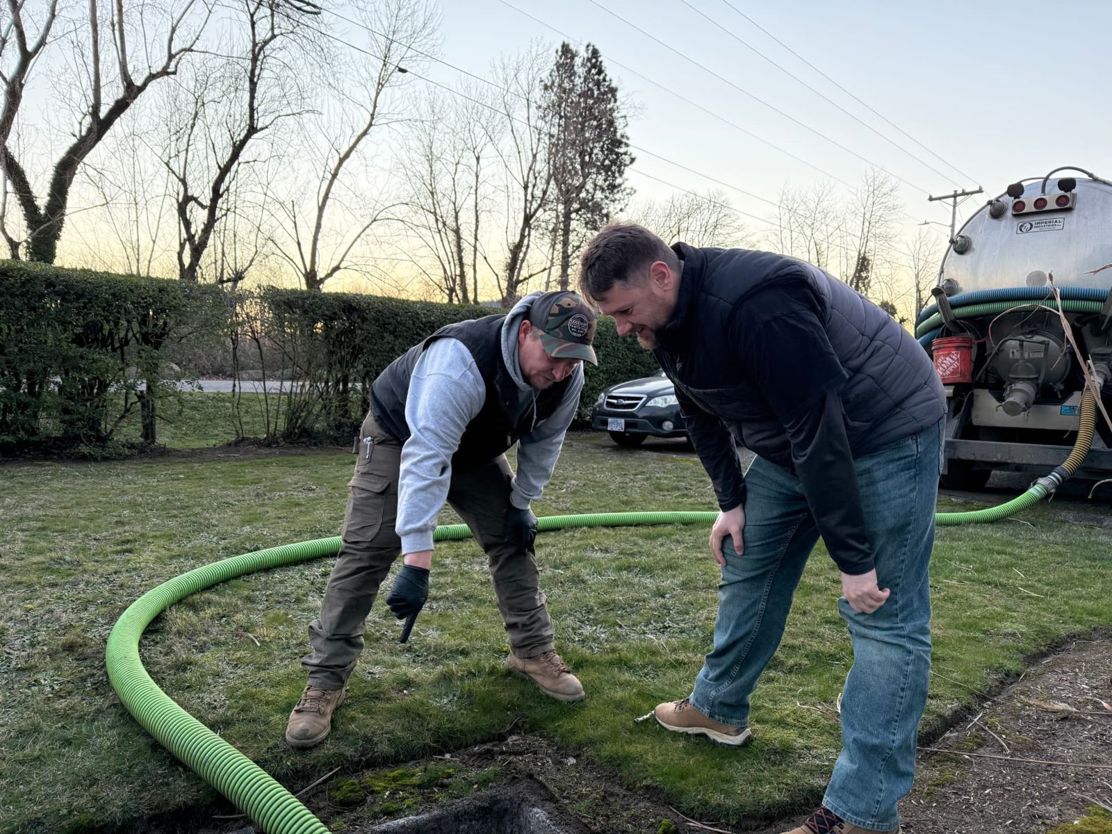 Goodman Septic Services septic technicians on the job