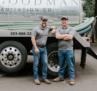 Goodman Septic Services technician at work